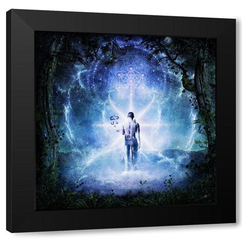 The Journey Begins Black Modern Wood Framed Art Print by Gray, Cameron
