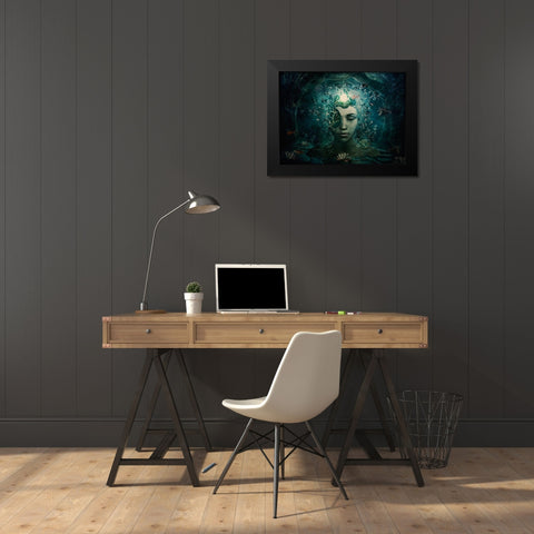 Beautiful And Broken Black Modern Wood Framed Art Print by Gray, Cameron