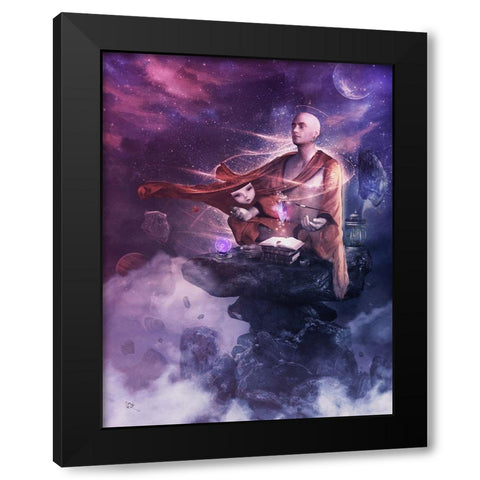 Insight Meditation Black Modern Wood Framed Art Print with Double Matting by Gray, Cameron