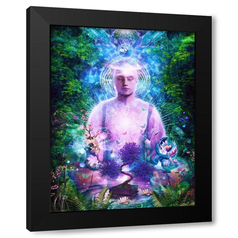 Daily Meditation Black Modern Wood Framed Art Print by Gray, Cameron