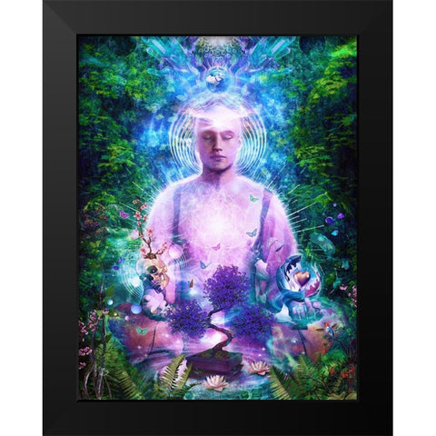 Daily Meditation Black Modern Wood Framed Art Print by Gray, Cameron