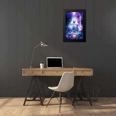 Mind Of Light Black Modern Wood Framed Art Print by Gray, Cameron