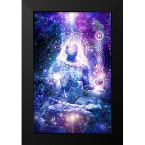 Mind Of Light Black Modern Wood Framed Art Print by Gray, Cameron