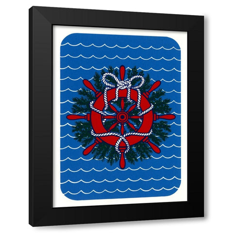 C-384 Black Modern Wood Framed Art Print by Crockett Collection