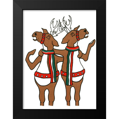 C-1010 Black Modern Wood Framed Art Print by Crockett Collection