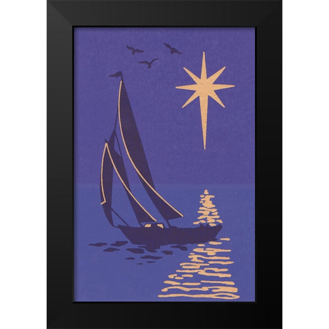 C-8010 Black Modern Wood Framed Art Print by Crockett Collection