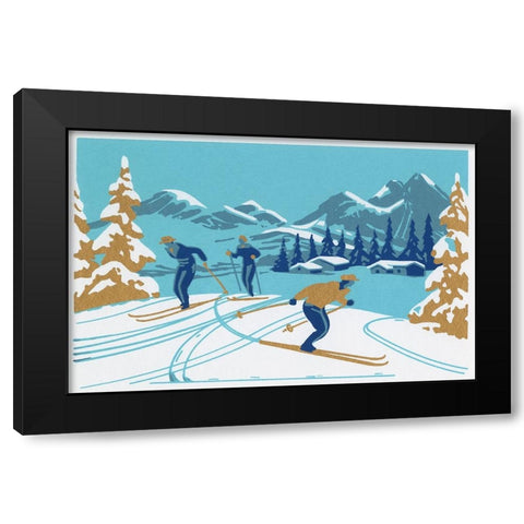 C-8150 Black Modern Wood Framed Art Print by Crockett Collection