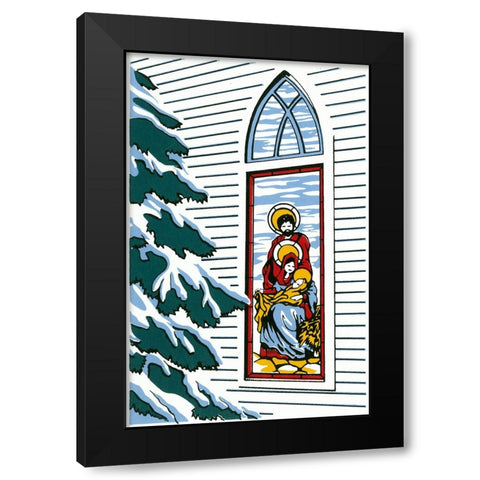 C-3150 Black Modern Wood Framed Art Print by Crockett Collection