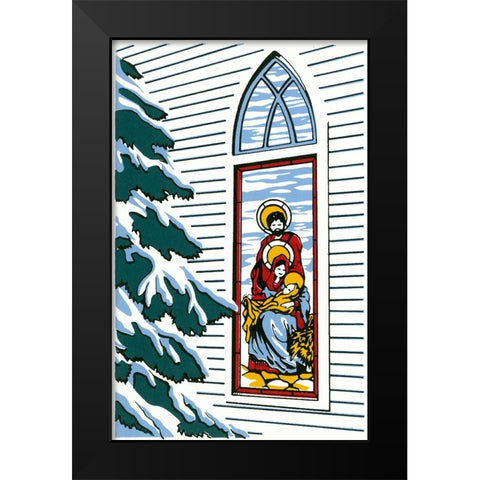 C-3150 Black Modern Wood Framed Art Print by Crockett Collection