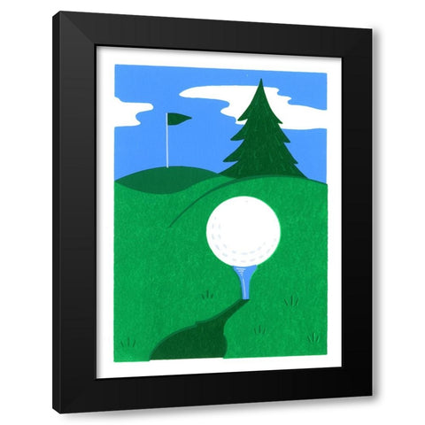 N263 Black Modern Wood Framed Art Print with Double Matting by Crockett Collection