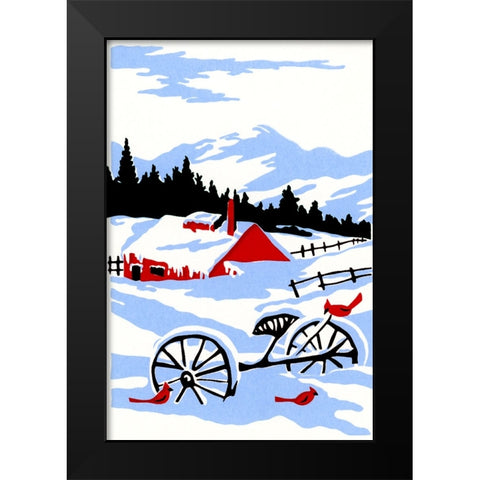 N240 Black Modern Wood Framed Art Print by Crockett Collection