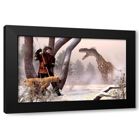 The Questing Beast Black Modern Wood Framed Art Print with Double Matting by Eskridge, Daniel