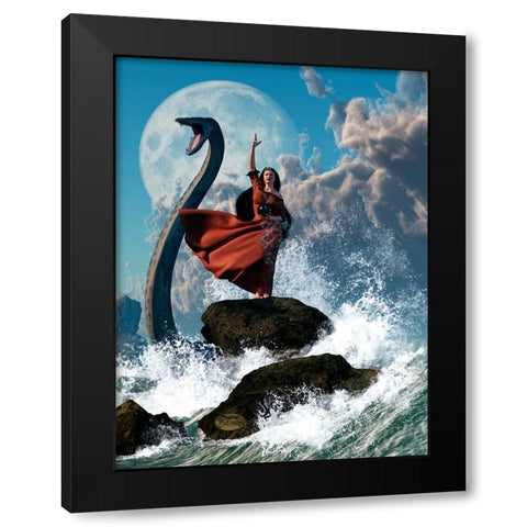 The Sea Witch Black Modern Wood Framed Art Print by Eskridge, Daniel