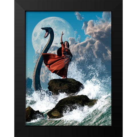 The Sea Witch Black Modern Wood Framed Art Print by Eskridge, Daniel