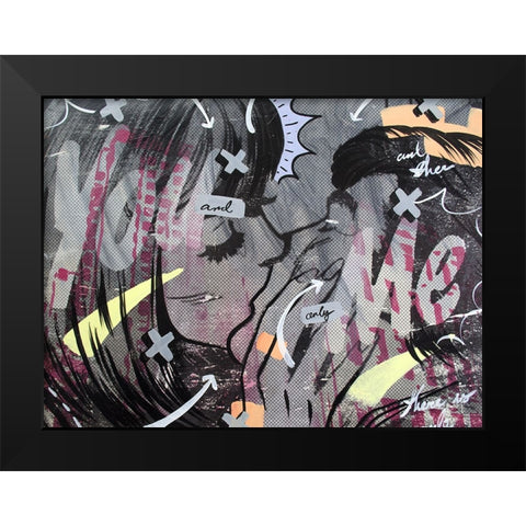 And Only Black Modern Wood Framed Art Print by Monteavaro, Dan