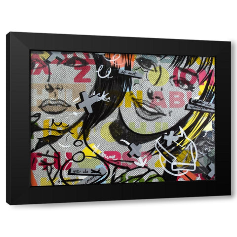 Apologies Black Modern Wood Framed Art Print by Monteavaro, Dan