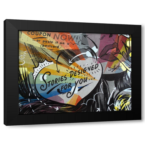Coupon Stories Black Modern Wood Framed Art Print with Double Matting by Monteavaro, Dan