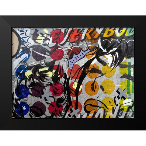 Everybody Wants Black Modern Wood Framed Art Print by Monteavaro, Dan