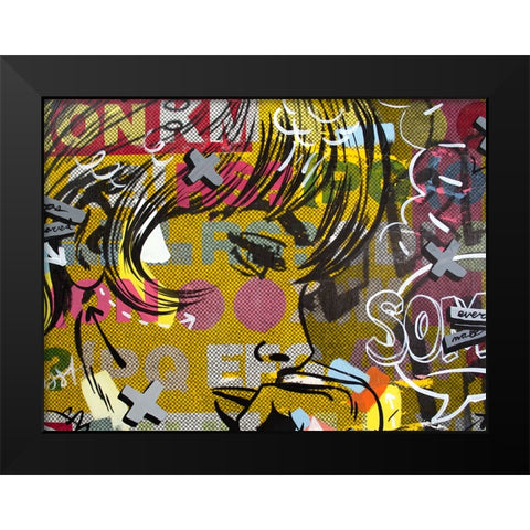 Every Sometimes Black Modern Wood Framed Art Print by Monteavaro, Dan