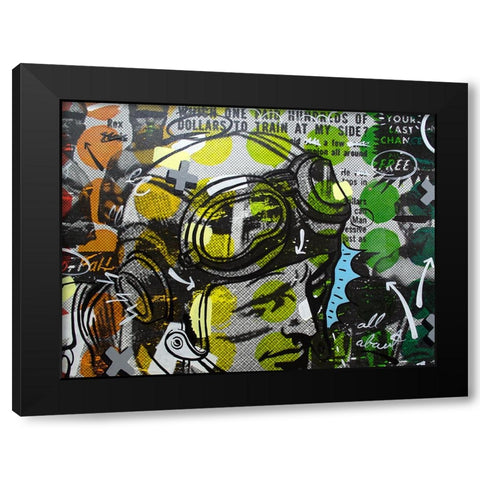 He Man Black Modern Wood Framed Art Print with Double Matting by Monteavaro, Dan