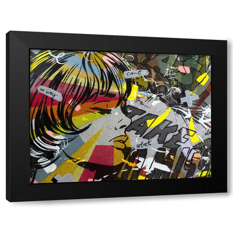 Take Away Black Modern Wood Framed Art Print by Monteavaro, Dan