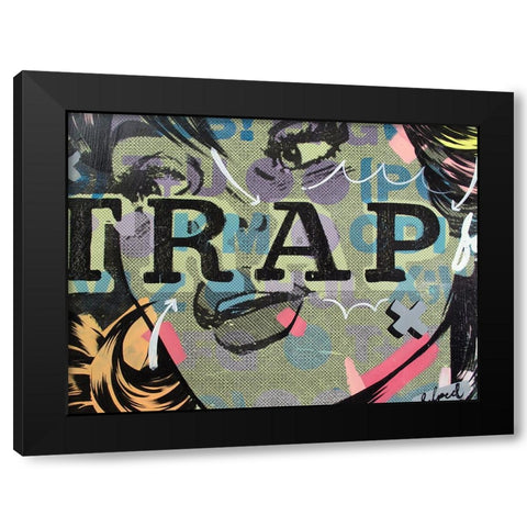 Trap Black Modern Wood Framed Art Print by Monteavaro, Dan