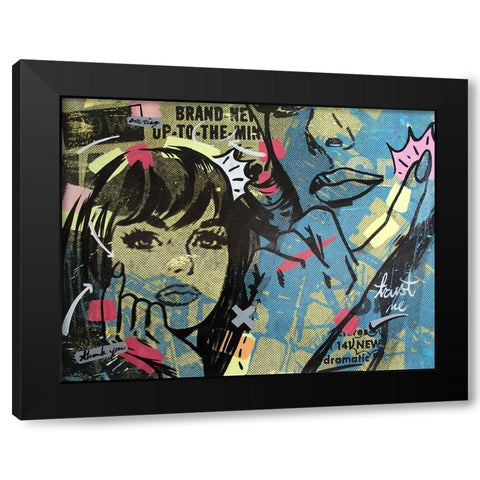 New Dramatic Black Modern Wood Framed Art Print with Double Matting by Monteavaro, Dan