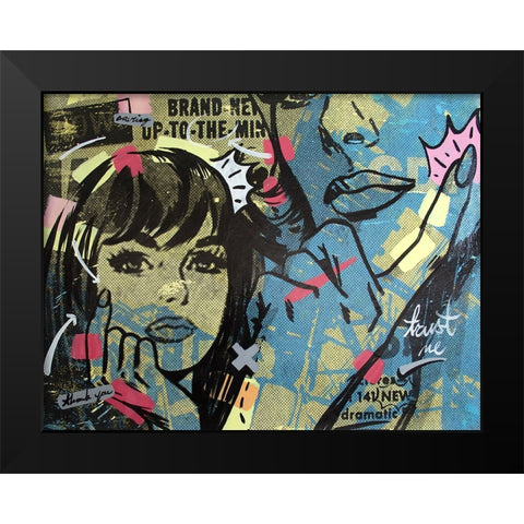 New Dramatic Black Modern Wood Framed Art Print by Monteavaro, Dan