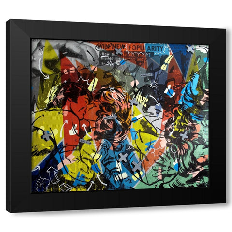 Popularity Everyone is Doing It Black Modern Wood Framed Art Print by Monteavaro, Dan
