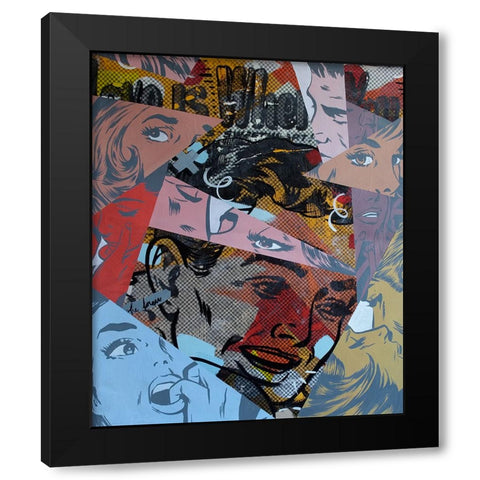 Love Is Where Black Modern Wood Framed Art Print with Double Matting by Monteavaro, Dan