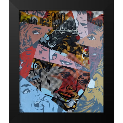 Love Is Where Black Modern Wood Framed Art Print by Monteavaro, Dan