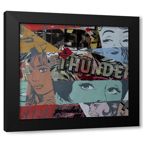 Super Thunder Black Modern Wood Framed Art Print with Double Matting by Monteavaro, Dan
