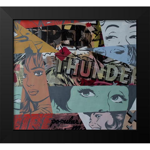 Super Thunder Black Modern Wood Framed Art Print by Monteavaro, Dan