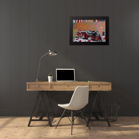 The Battle Black Modern Wood Framed Art Print by Monteavaro, Dan