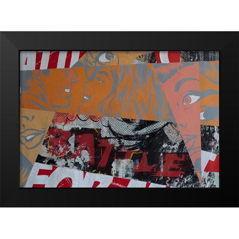 The Battle Black Modern Wood Framed Art Print by Monteavaro, Dan