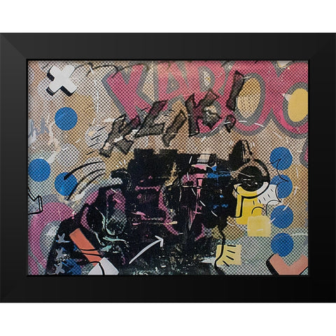 Bang Bang 1 Black Modern Wood Framed Art Print by Monteavaro, Dan
