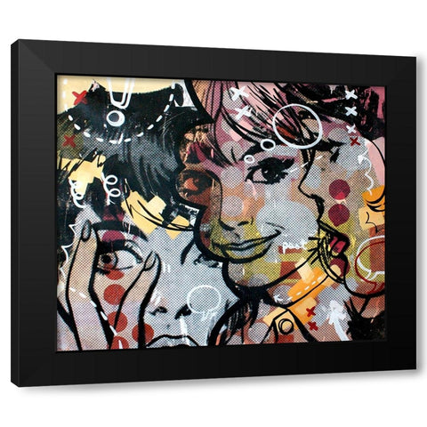 Surprise Black Modern Wood Framed Art Print with Double Matting by Monteavaro, Dan