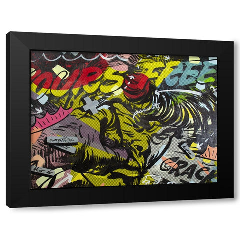 Yours Free Black Modern Wood Framed Art Print by Monteavaro, Dan