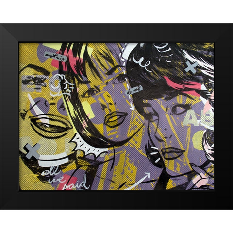 Anything We Said Black Modern Wood Framed Art Print by Monteavaro, Dan