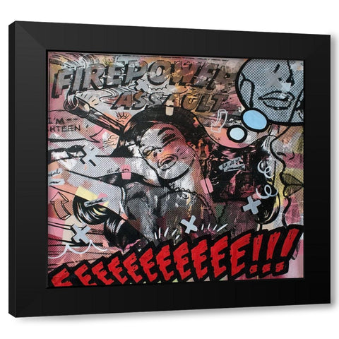 Firepower Assault Black Modern Wood Framed Art Print by Monteavaro, Dan