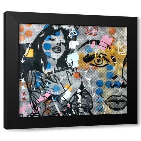 Go Black Modern Wood Framed Art Print with Double Matting by Monteavaro, Dan