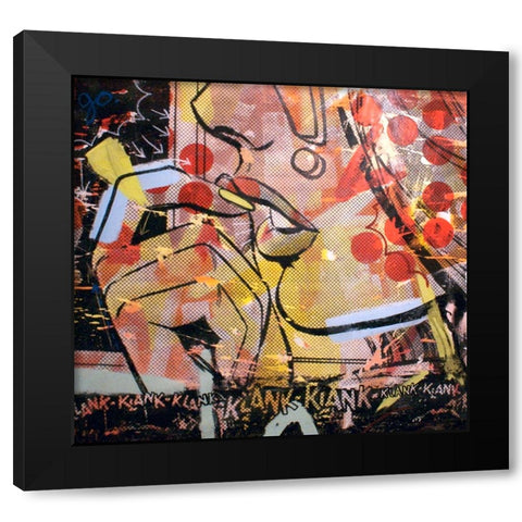 Klank Klank Black Modern Wood Framed Art Print by Monteavaro, Dan