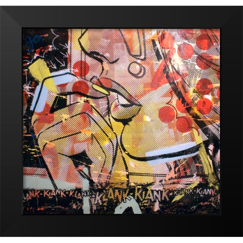 Klank Klank Black Modern Wood Framed Art Print by Monteavaro, Dan