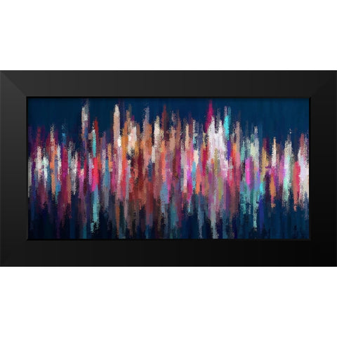 City Lights II Black Modern Wood Framed Art Print by Manlove, David