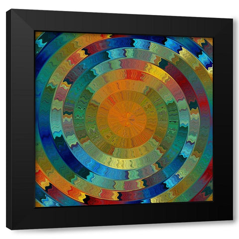 Native Sun Black Modern Wood Framed Art Print with Double Matting by Manlove, David