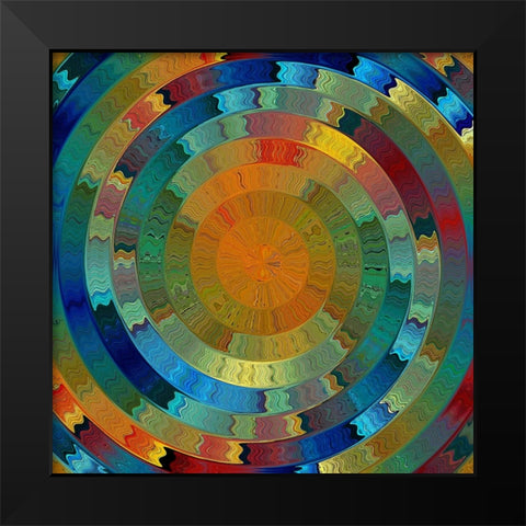 Native Sun Black Modern Wood Framed Art Print by Manlove, David