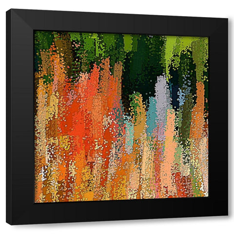 Torch Lilies Black Modern Wood Framed Art Print with Double Matting by Manlove, David