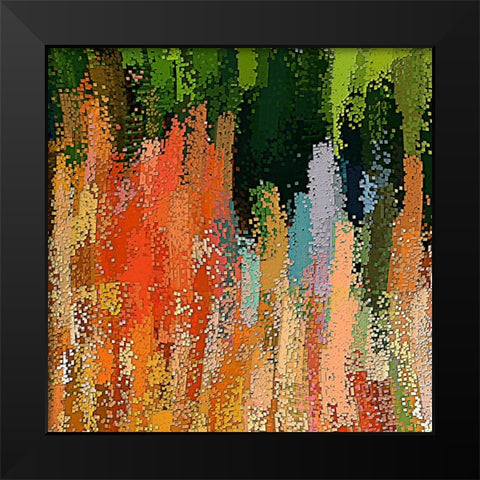 Torch Lilies Black Modern Wood Framed Art Print by Manlove, David