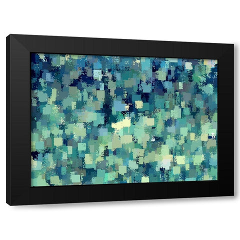 Blue Green Blues Black Modern Wood Framed Art Print with Double Matting by Manlove, David