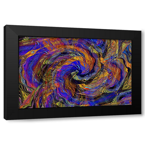 Inter Twine Black Modern Wood Framed Art Print by Manlove, David